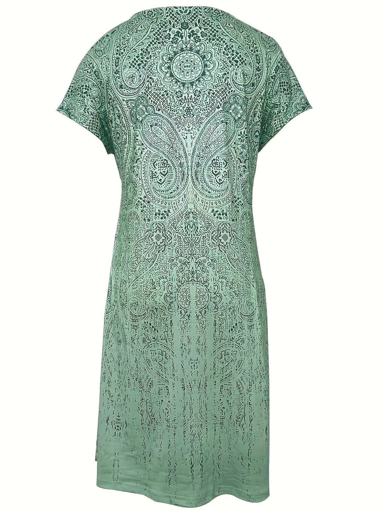 Robe mini femme – Coupe ample – Tissu respirant – Manches courtes – Col rond