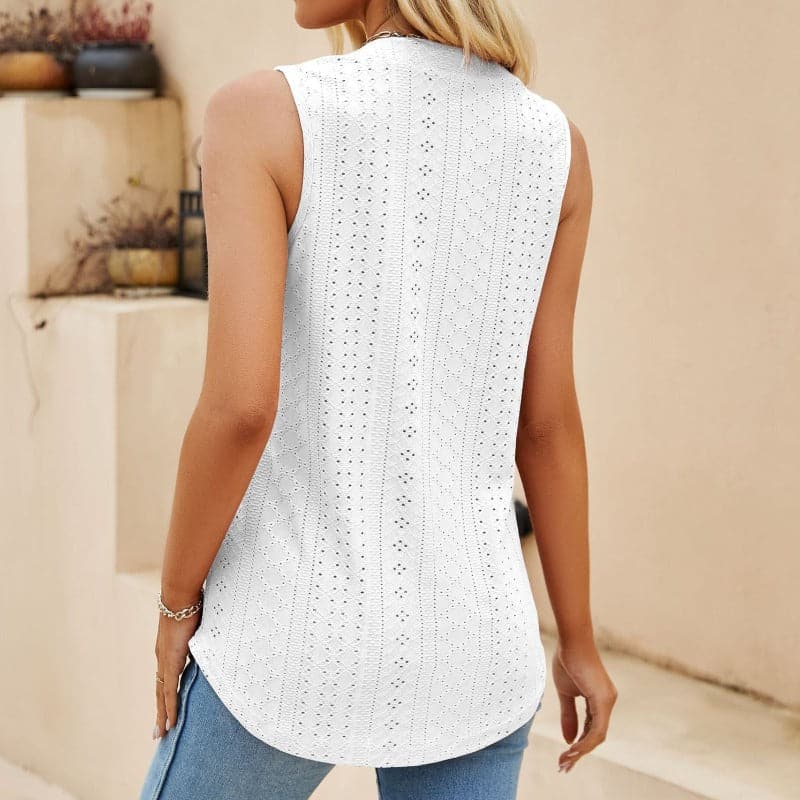 Milwa - Chemisier design élégant avec décolleté en V