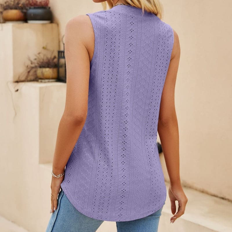 Milwa - Chemisier design élégant avec décolleté en V