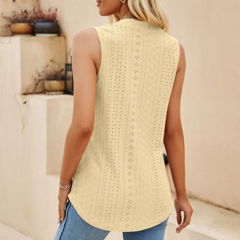 Milwa - Chemisier design élégant avec décolleté en V