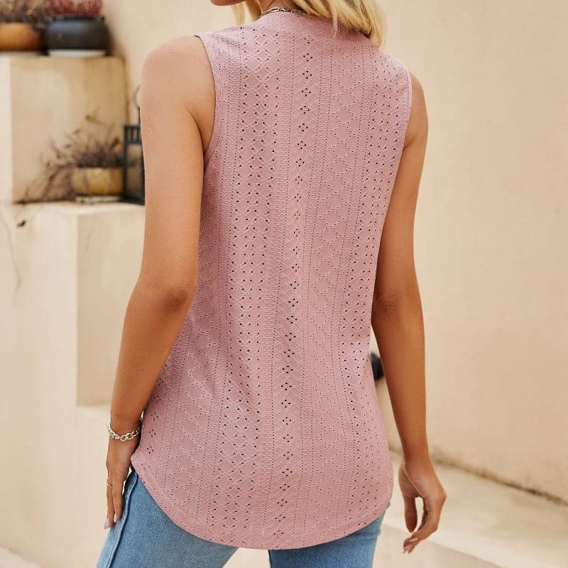 Milwa - Chemisier design élégant avec décolleté en V