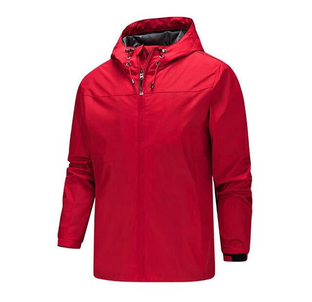 Veste imperméable homme – Coupe régulière – Capuche ajustable – Poignets réglables
