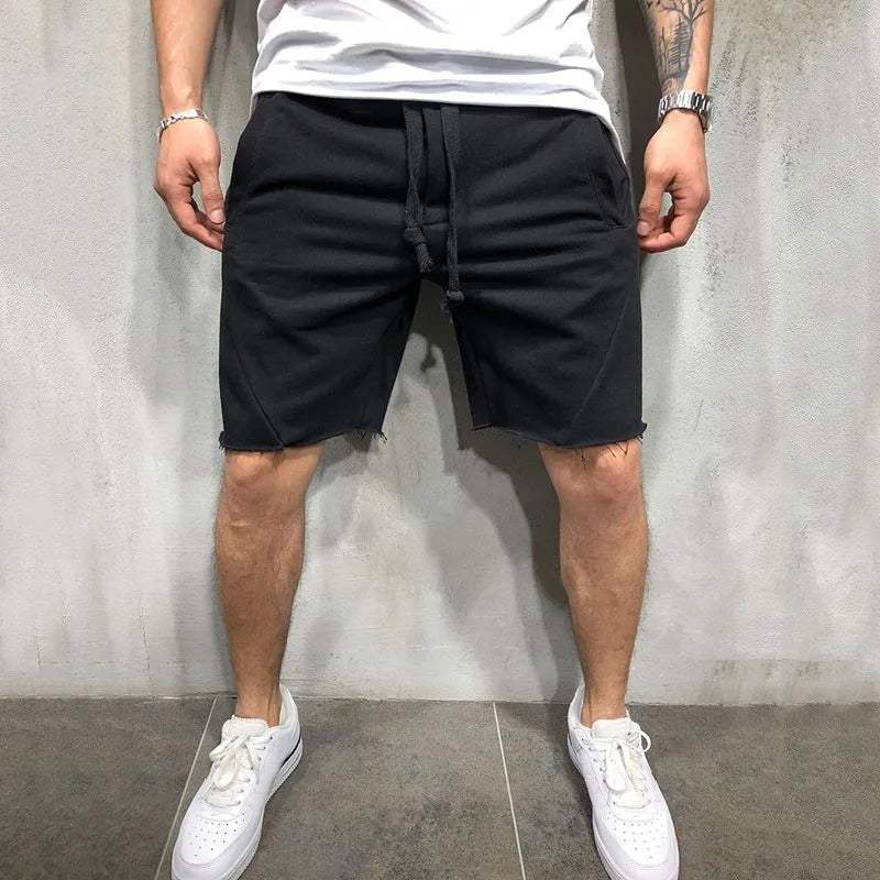 Short homme - Coton Respirant - Coupe Confortable - Taille Élastique avec Cordon - Poches Pratiques