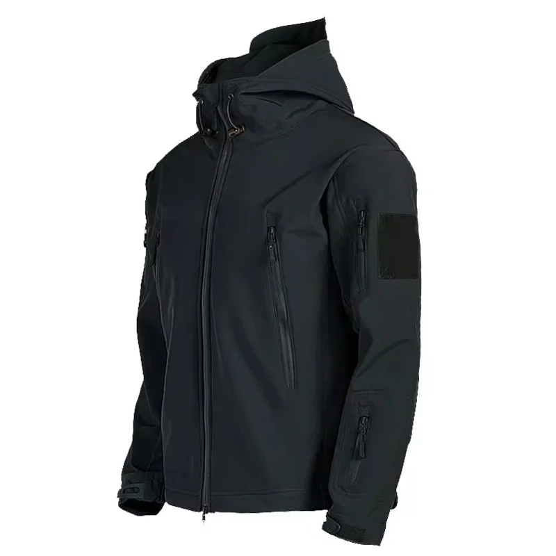 Veste tactique homme – Imperméable coupe-vent – Capuche – Multipoches – Coutures renforcées