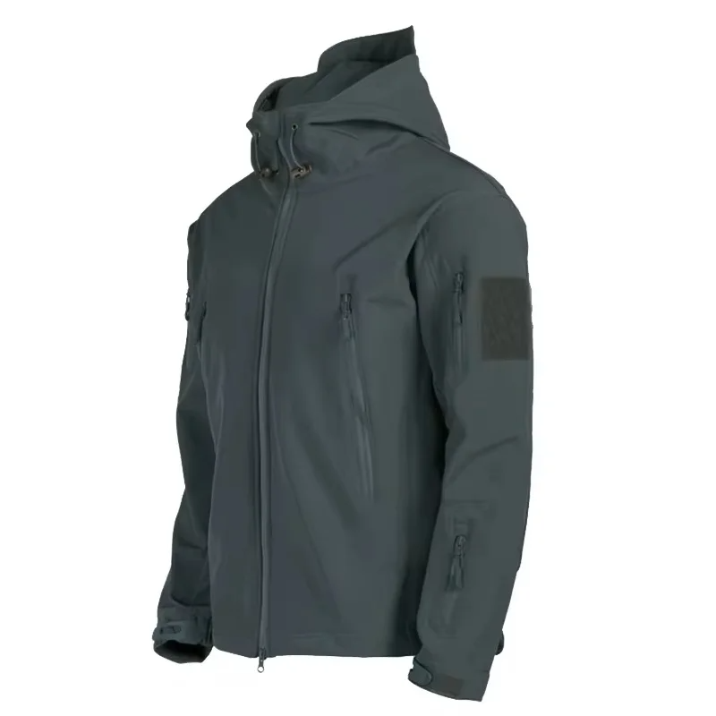 Veste tactique homme – Imperméable coupe-vent – Capuche – Multipoches – Coutures renforcées