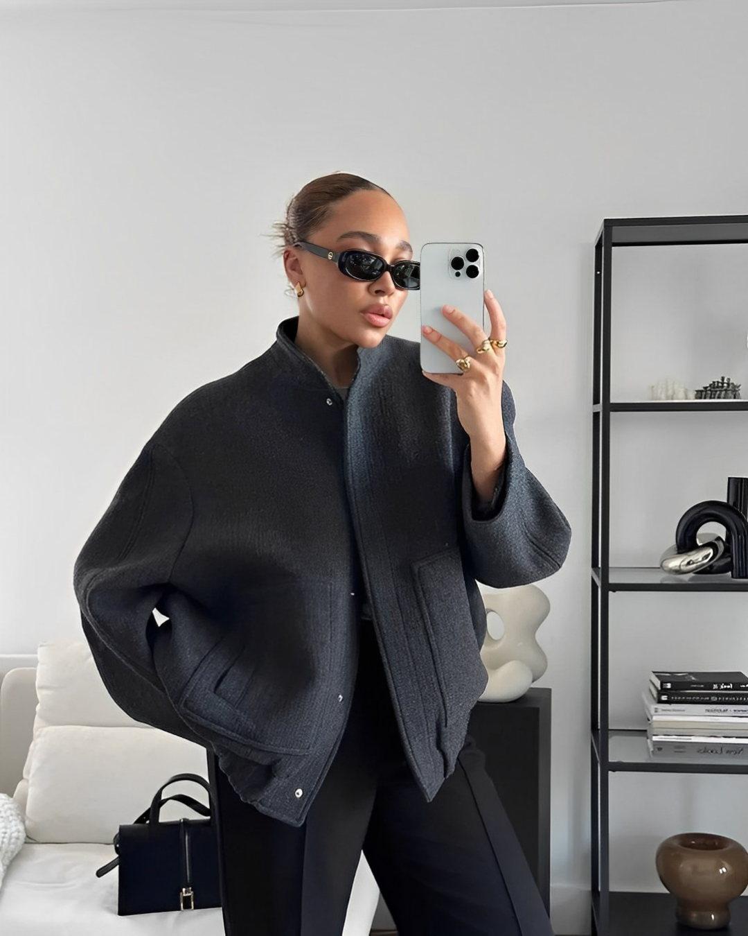 Veste aviateur chic de printemps pour femme