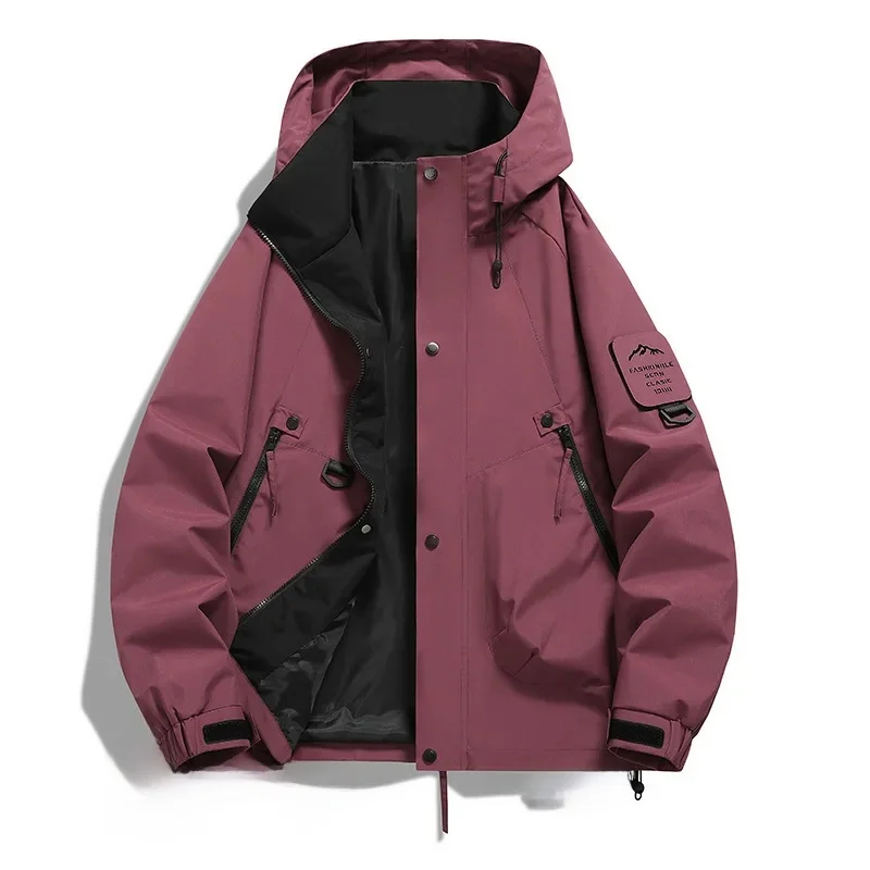 Homme Veste - Tissu Tissé - Coupe Décontractée - Capuche Ajustable - Manches Longues