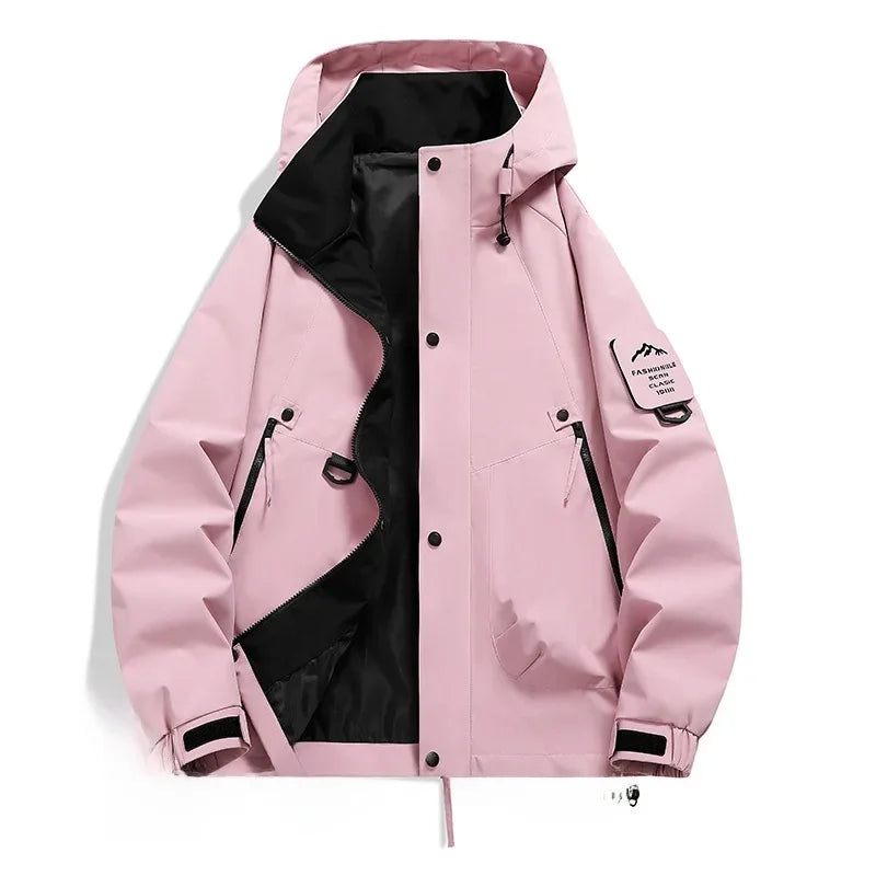 Homme Veste - Tissu Tissé - Coupe Décontractée - Capuche Ajustable - Manches Longues