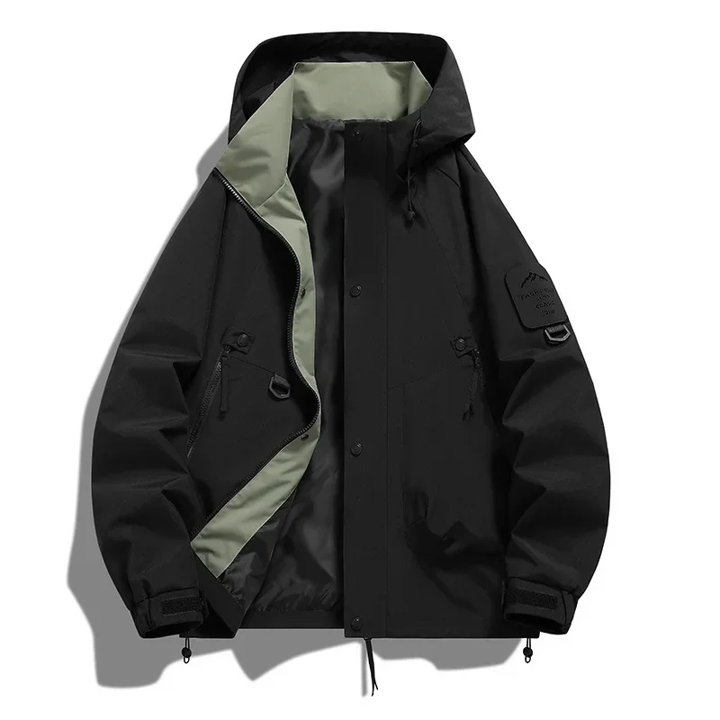 Homme Veste - Tissu Tissé - Coupe Décontractée - Capuche Ajustable - Manches Longues