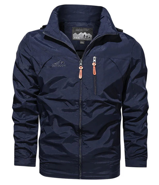 Veste homme outdoor – Coupe régulière – Imperméable respirante – Fermeture zippée
