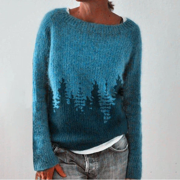 Femme Pull - Maille épaisse - Coupe décontractée - Col large - Manches longues