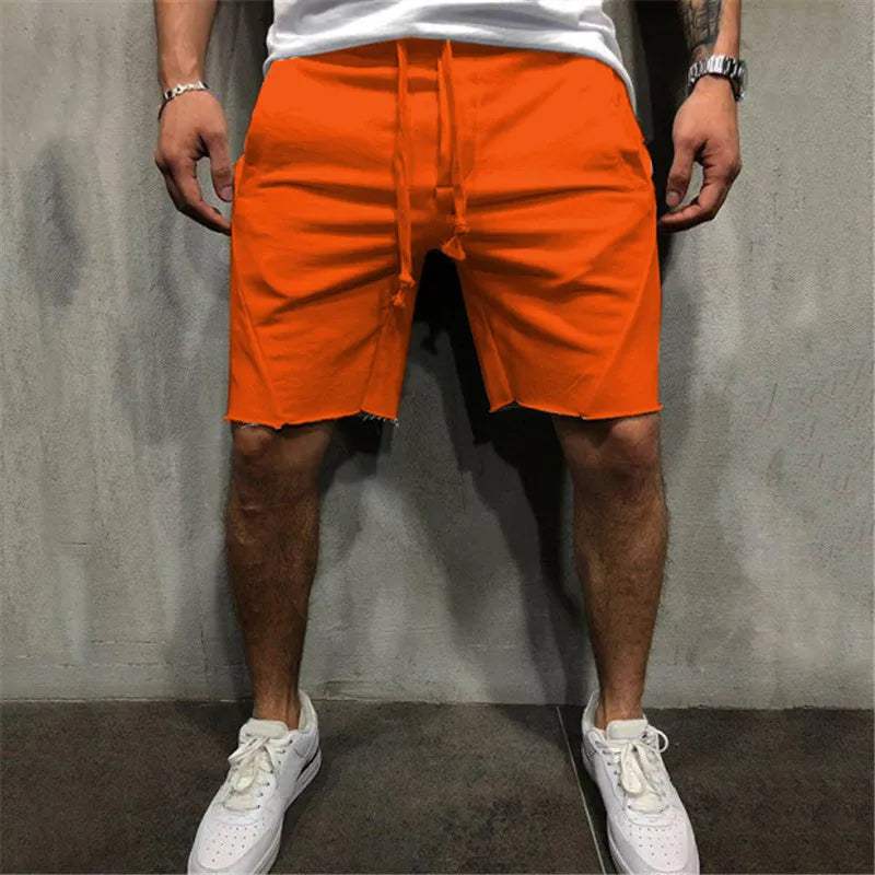 Short homme - Coton Respirant - Coupe Confortable - Taille Élastique avec Cordon - Poches Pratiques