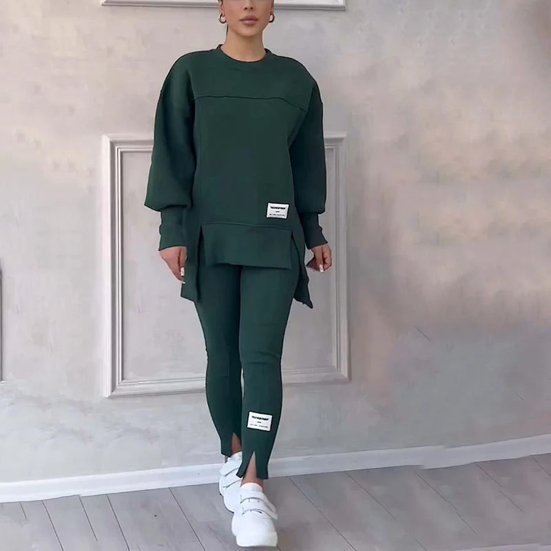 Top femme oversize – Coupe ample longue – Détail patch – Coton respirant
