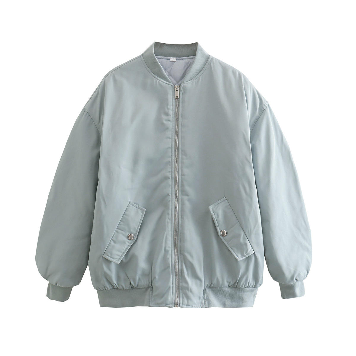 Blouson bomber femme – Coupe oversize – Matelassé doux – Zip frontal – Style streetwear