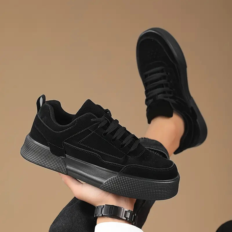 Sneakers Homme - Design Moderne - Basse en Toile ou Daim - Semelle Épaisse Antidérapante - Lacets Ajustables