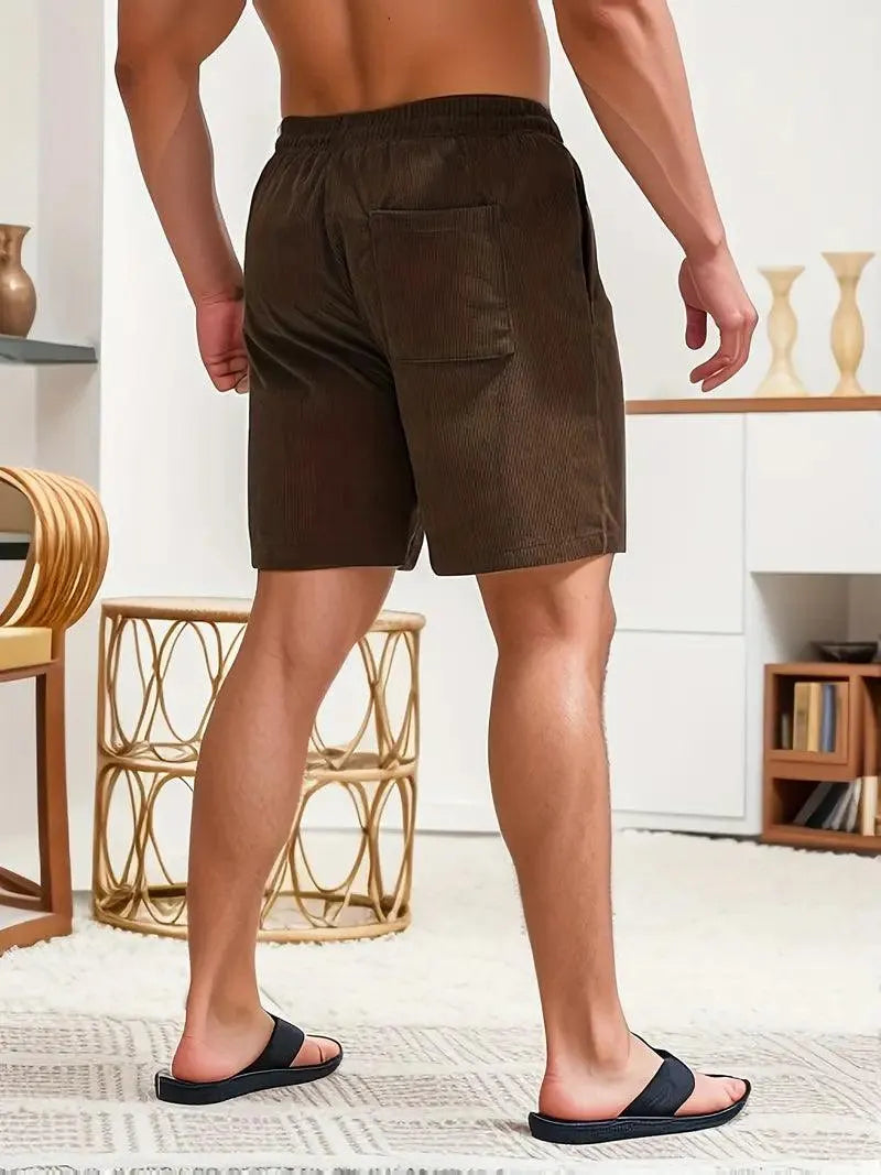 Short Homme - Taille Élastique avec Cordon - Coupe Confortable - Tissu Respirant
