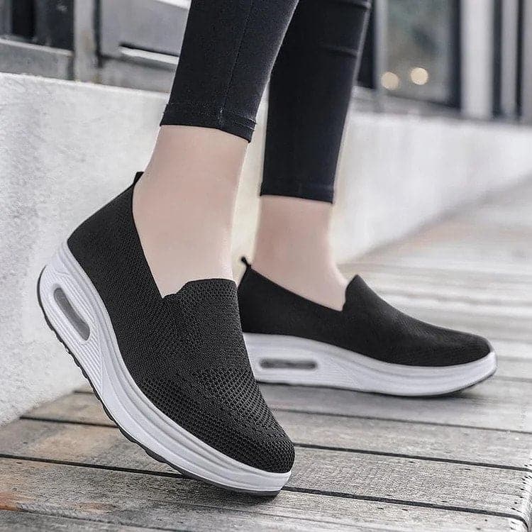 Chaussures Slip-on Femme - Respirantes - Semelle Amortissante - Confort Quotidien