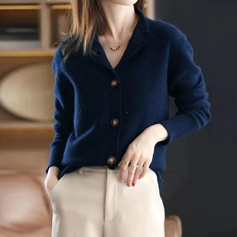 Pull Chic à Boutons, Doux, Élégant et Confortable pour Femmes