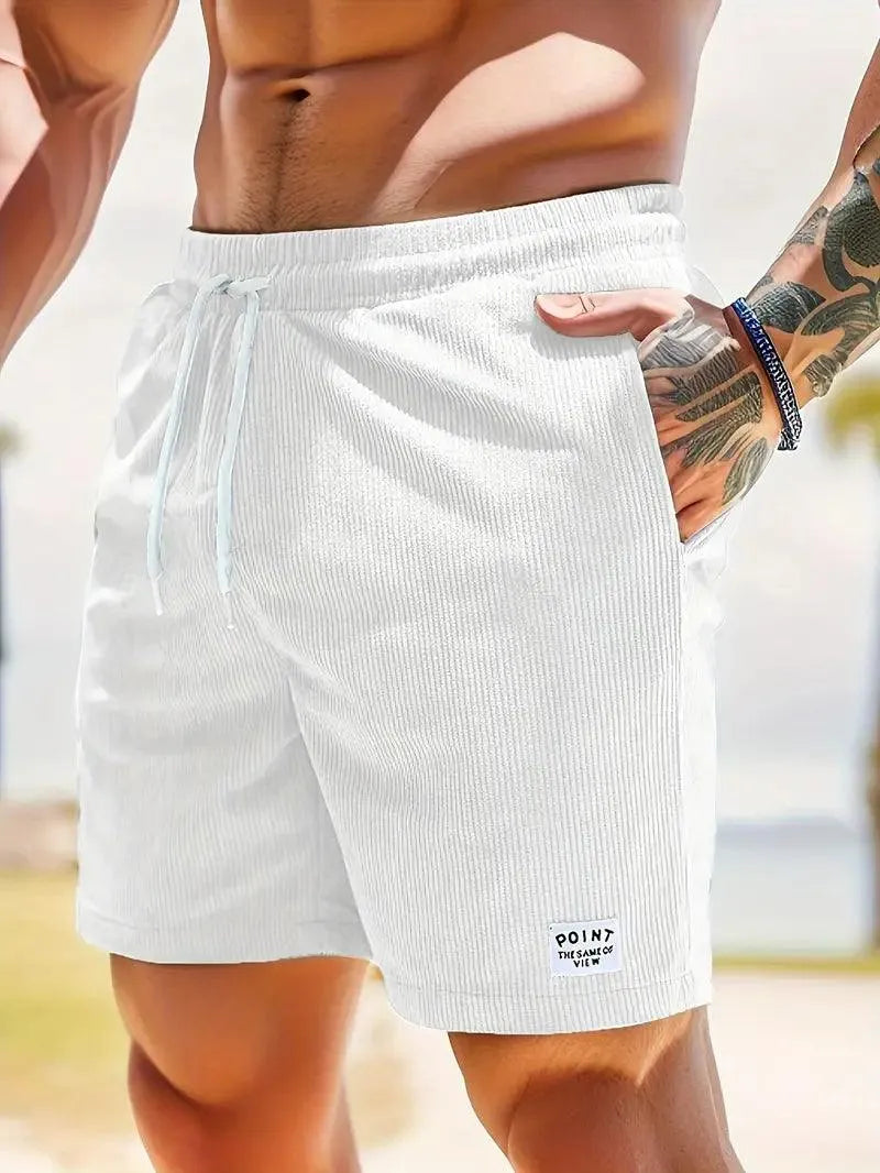 Short Homme - Taille Élastique avec Cordon - Coupe Confortable - Tissu Respirant