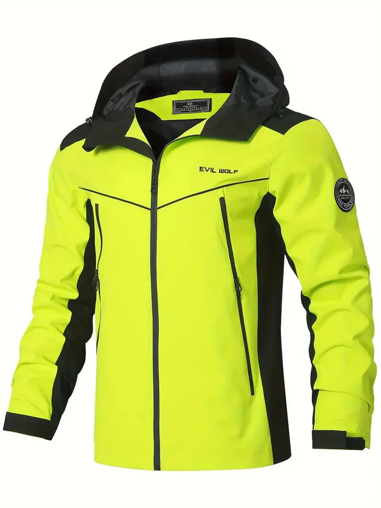 Veste de randonnée homme – Imperméable – Coupe standard – Capuche – Poches zippées