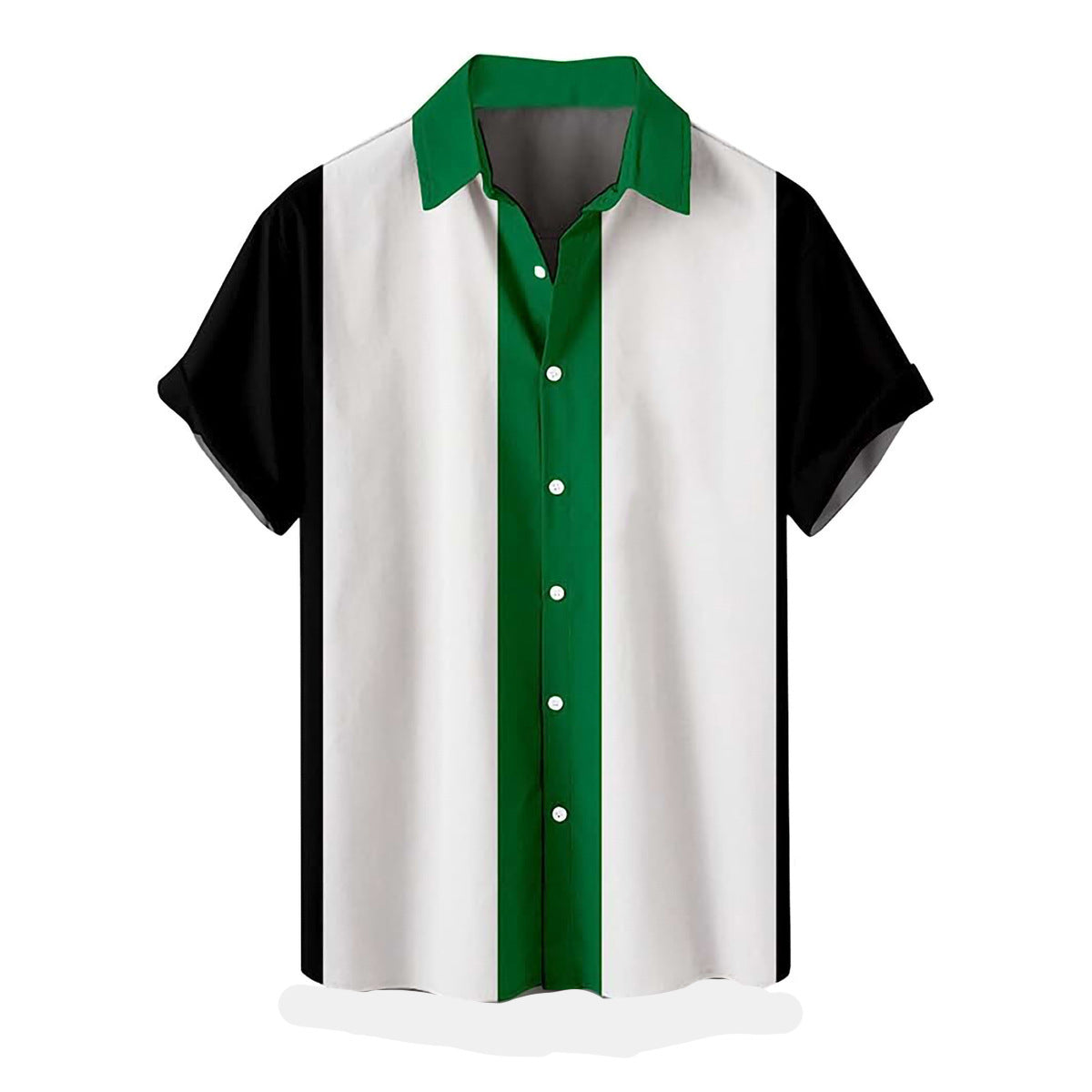 Chemise Homme - Manches Courtes - Rayures Modernes - Col Classique - Style Décontracté