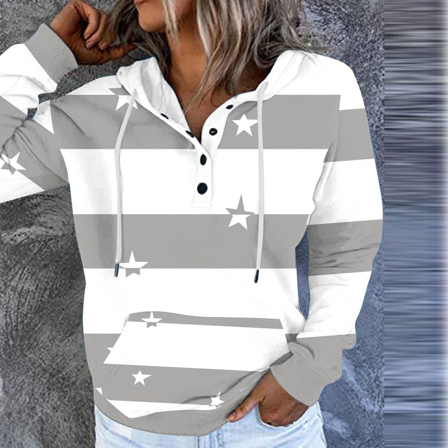 Fleur - Sweat à capuche chaud et à la mode