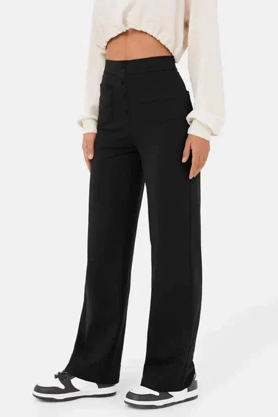 Pantalon taille haute élégant - Confort extensible et style moderne