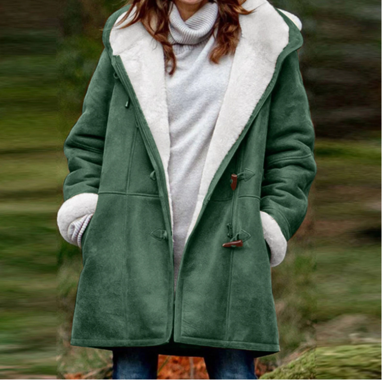 Manteau à capuche imperméable et chaud élégant pour femme