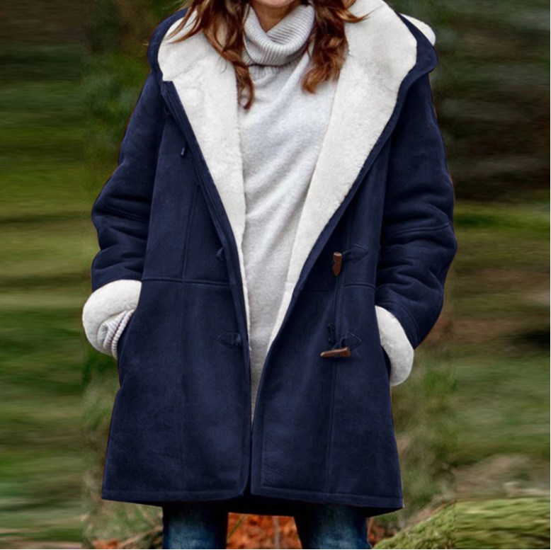 Manteau à capuche imperméable et chaud élégant pour femme