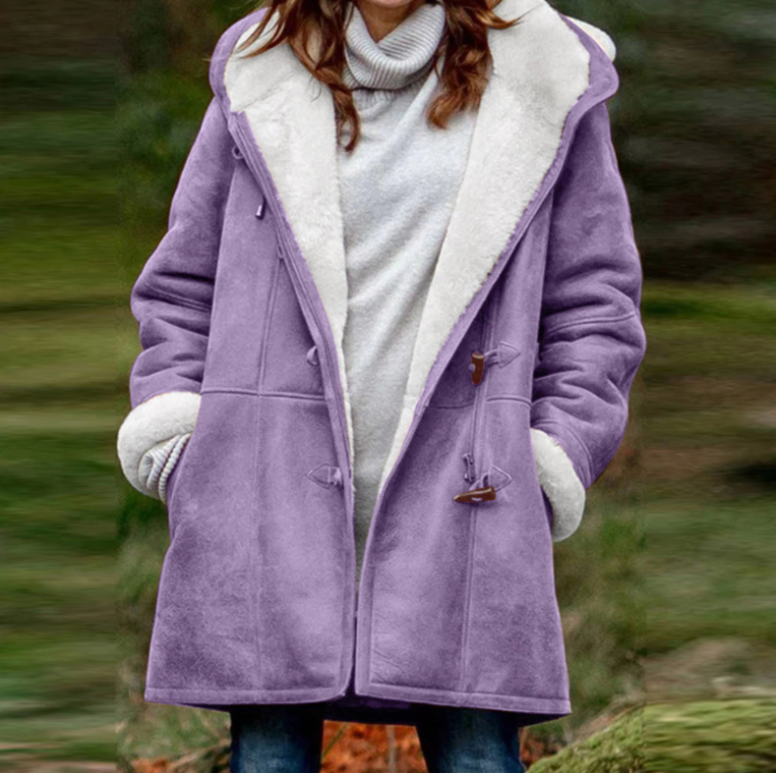 Manteau à capuche imperméable et chaud élégant pour femme