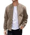 Veste homme – Coupe structurée – Double zip – Finitions côtelées – Style casual