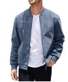 Veste homme – Coupe structurée – Double zip – Finitions côtelées – Style casual