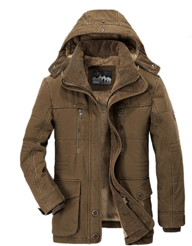 Veste homme – Coupe régulière – Doublure polaire – Capuche amovible – Déperlant