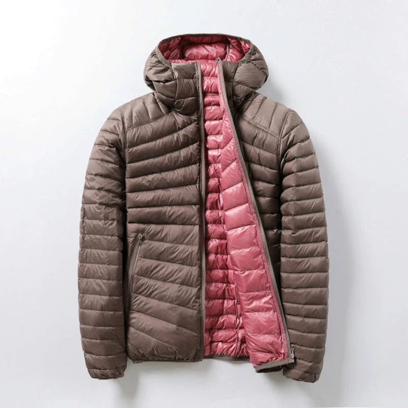 Veste matelassée femme – Coupe droite – Capuche rembourrée – Déperlante zippée