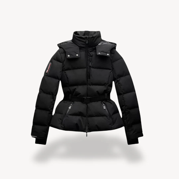 Doudoune femme – Coupe cintrée – Ceinture à boucle – Déperlante – Poches zippées