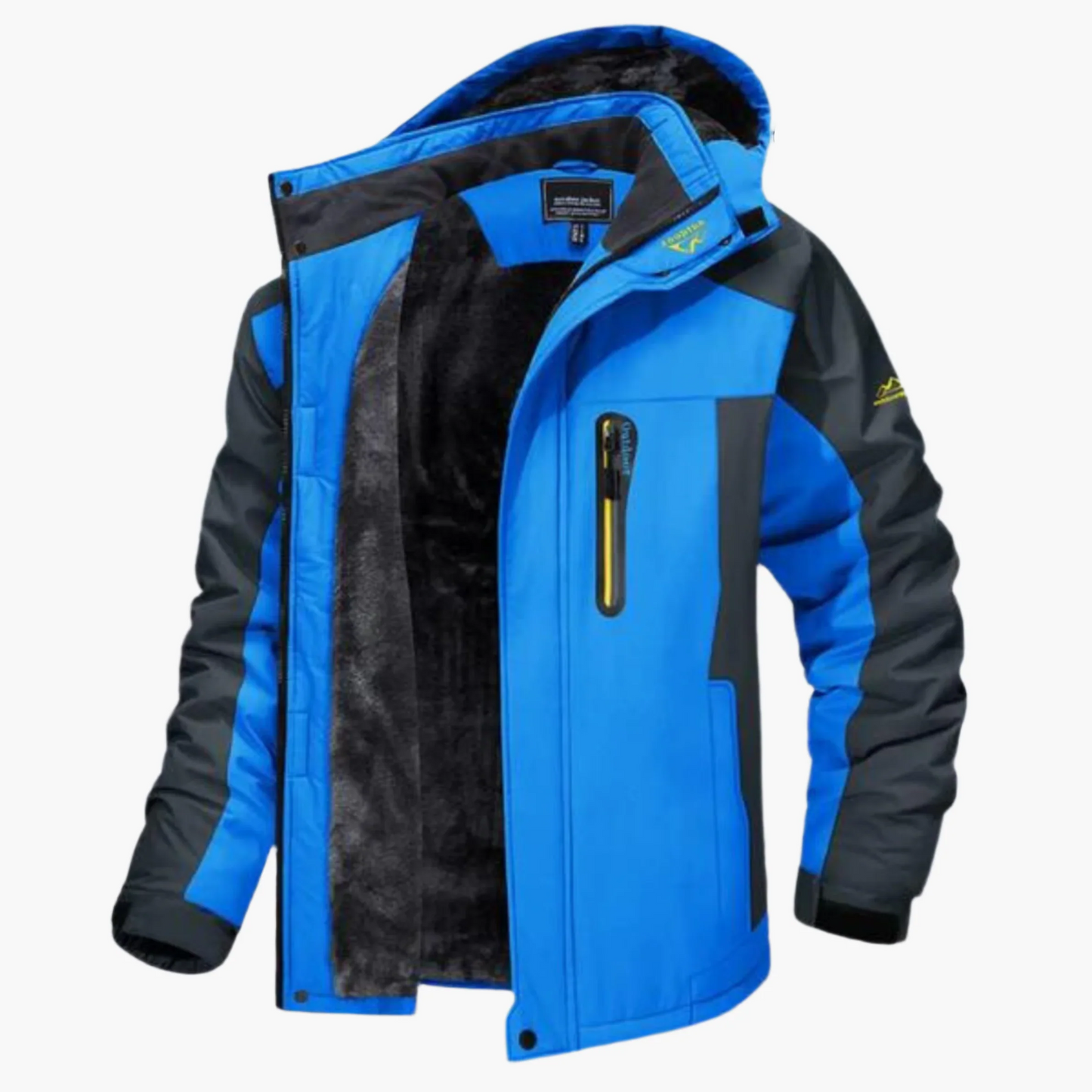 Veste homme outdoor – Imperméable doublée polaire – Capuche – Coupe décontractée