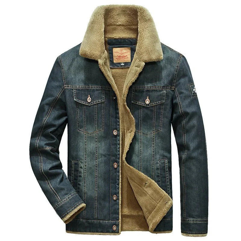 Veste en jean homme – Coupe régulière – Doublure sherpa – Poches boutonnées