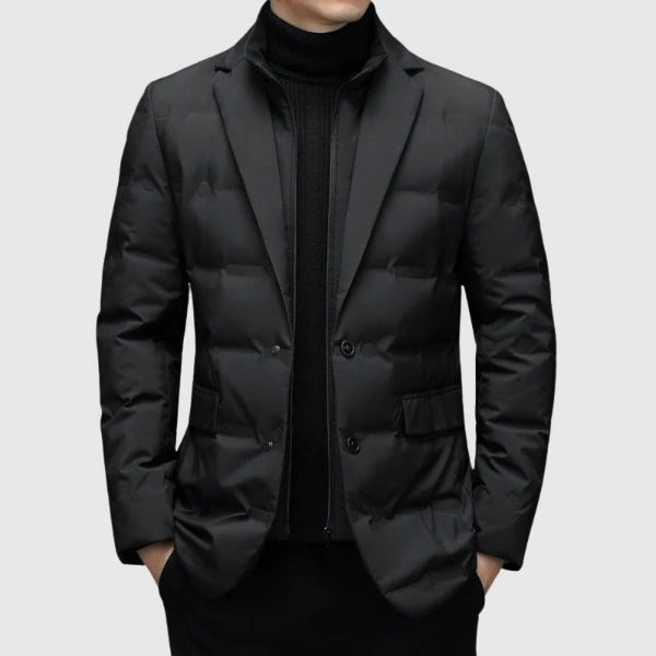 Manteau coupe-vent homme – Coupe ajustée – Double boutonnage – Ceinture – Épaulettes