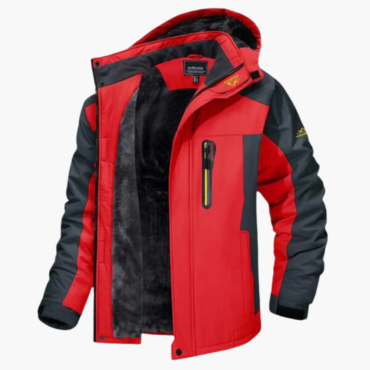 Veste homme outdoor – Imperméable doublée polaire – Capuche – Coupe décontractée