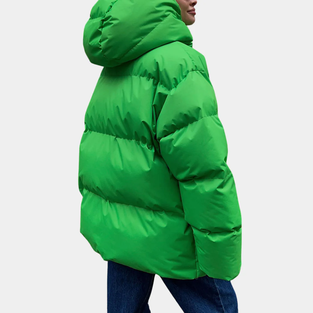 Veste matelassée femme – Coupe oversize – Capuche intégrée – Longueur hanches