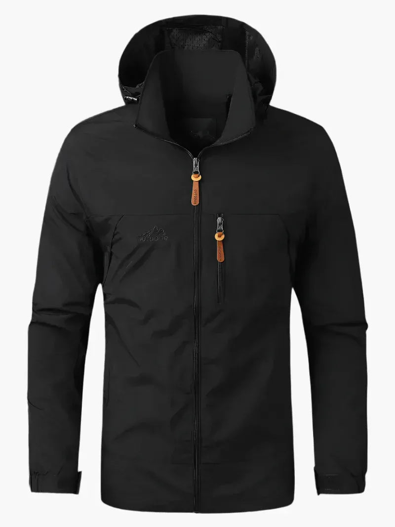Veste de randonnée homme – Coupe régulière – Imperméable et coupe-vent – Capuche ajustable