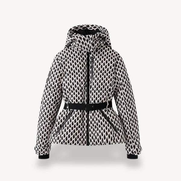 Veste matelassée femme – Coupe cintrée – Ceinture – Capuche – Fermeture zippée
