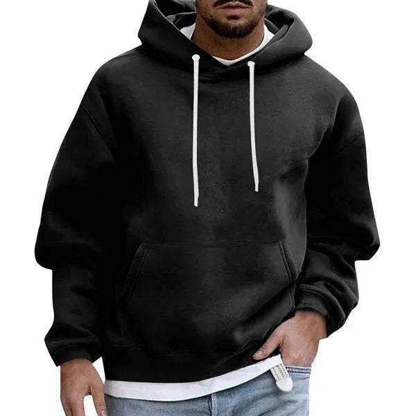 Sweat à capuche homme – Coupe oversize – Tissu doux – Poche kangourou – Cordon réglable