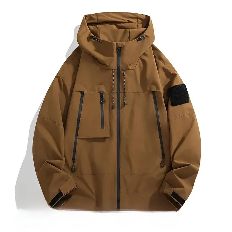 Homme Veste - Tissu Synthétique Tissé - Coupe Décontractée - Capuche - Longueur Hanche