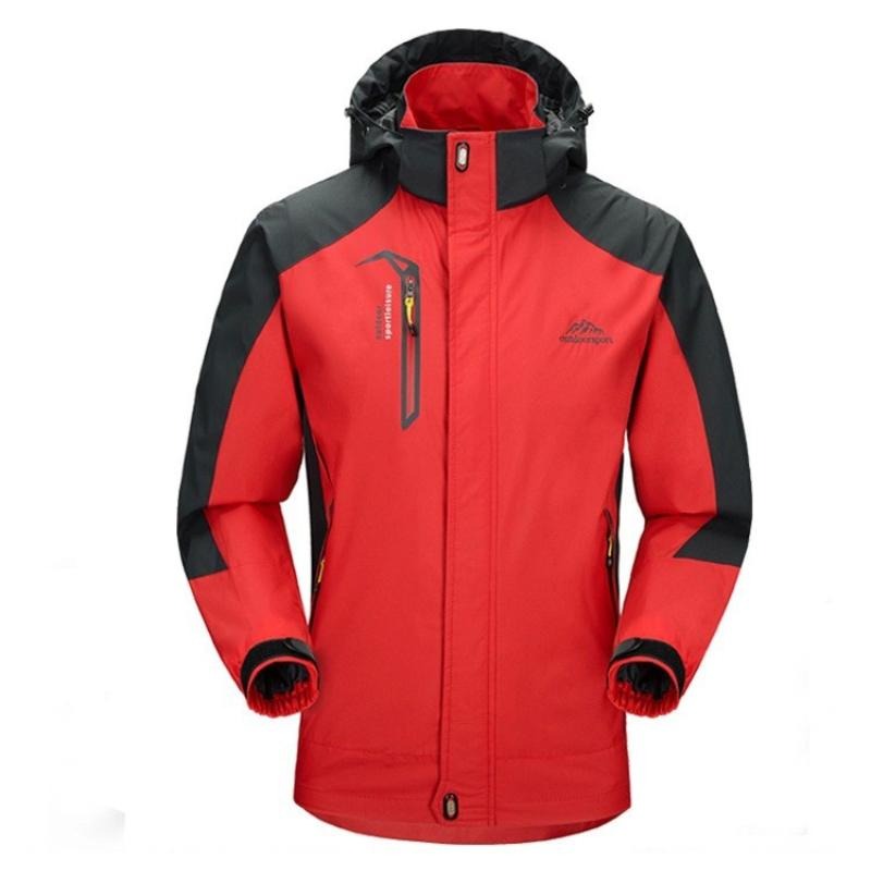 Veste zippée homme – Coupe régulière – Imperméable coupe-vent – Capuche – Poches zippées