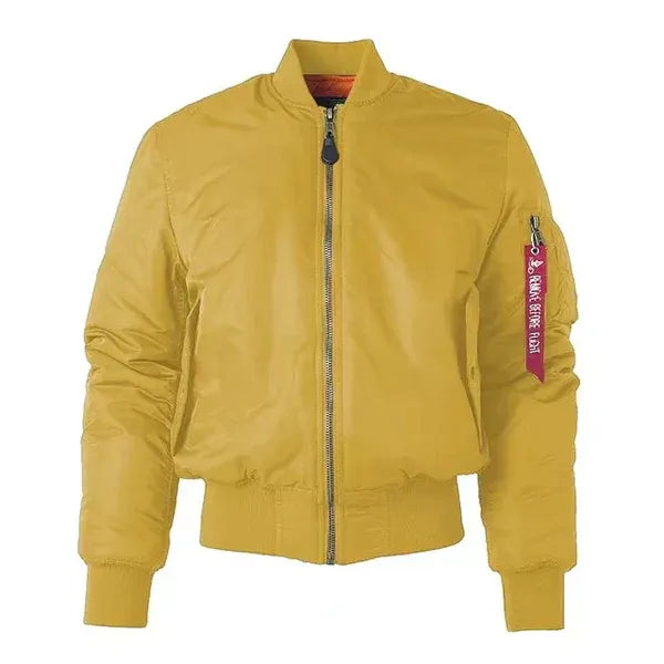 Blouson femme – Coupe décontractée – Tissu coupe-vent – Finition côtelée – Poches zippées