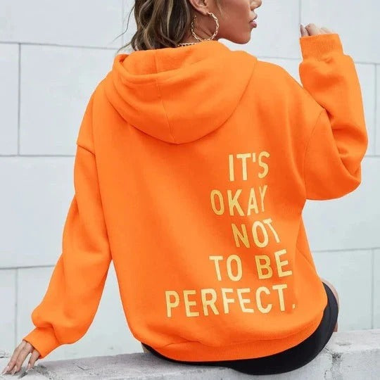 Sweat à capuche femme – Coupe oversize – Coton doux – Manches longues – Style décontracté