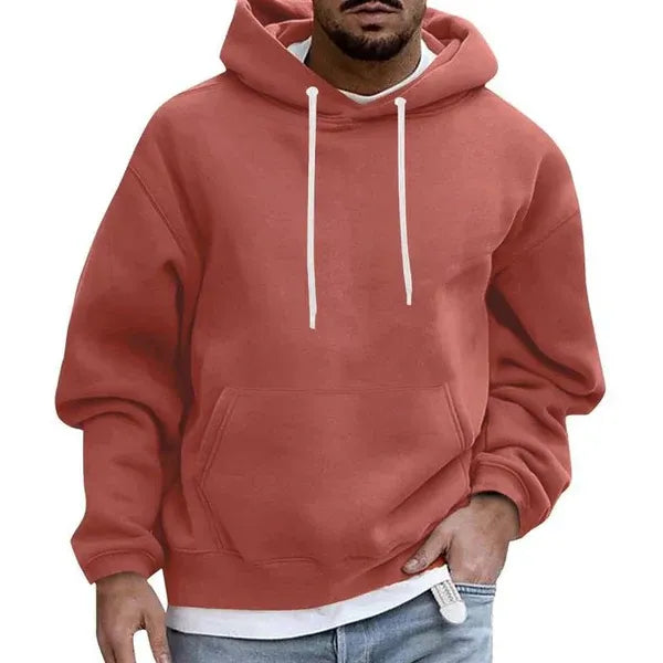 Sweat à capuche homme – Coupe oversize – Tissu doux – Poche kangourou – Cordon réglable