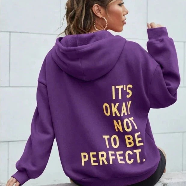 Sweat à capuche femme – Coupe oversize – Coton doux – Manches longues – Style décontracté