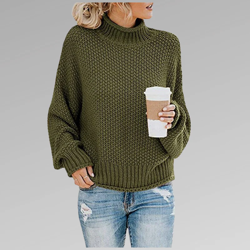 Pull femme oversize – Maille douce – Épaules tombantes – Ourlets côtelés